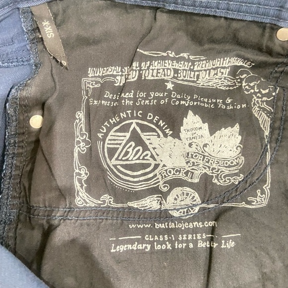 Men’s Buffalo David Bitton navy stretch cotton slim straight pants jean 44 x 30 - Picture 9 of 13